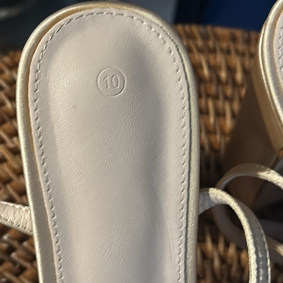 New Women’s VETASTE Pleated Bow Knot Platform Heeled Sandals Size 10 - Picture 7 of 8